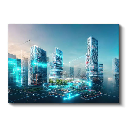 Mimar - Dijital Şehir Planlaması Kanvas Tablo