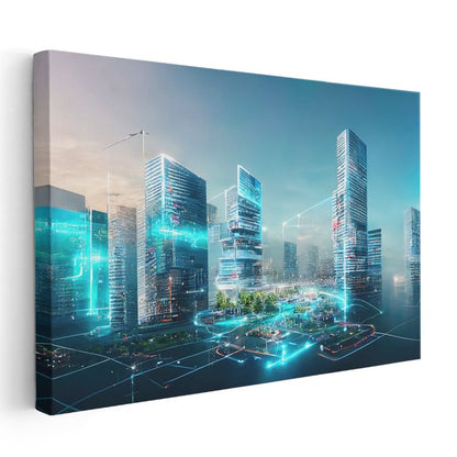 Mimar - Dijital Şehir Planlaması Kanvas Tablo