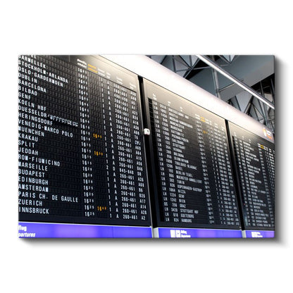 Havalimanı Görevlisi - Uçuş Bilgi Panosu Kanvas Tablo