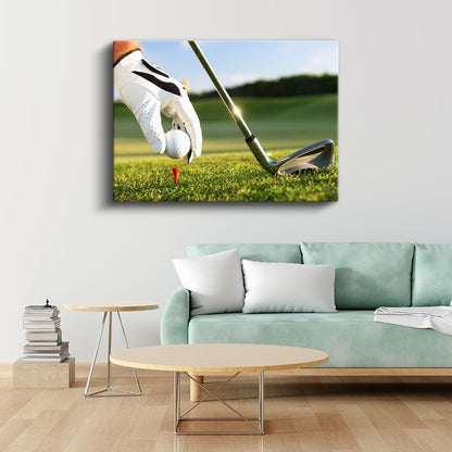 Golf Eğitmeni - Yeşil Sahada Vuruş Tekniği Kanvas Tablo