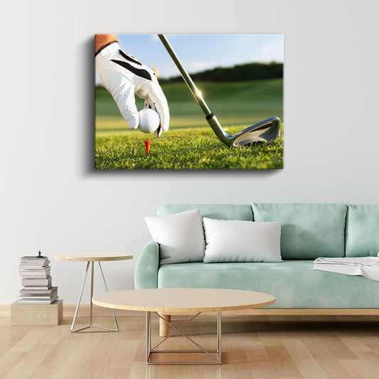 Golf Eğitmeni - Yeşil Sahada Vuruş Tekniği Kanvas Tablo