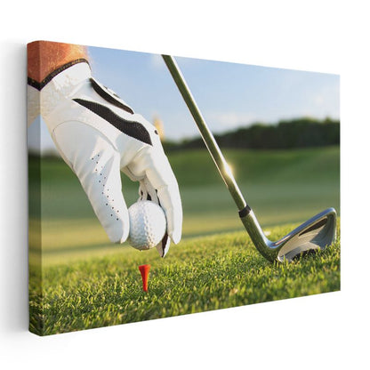 Golf Eğitmeni - Yeşil Sahada Vuruş Tekniği Kanvas Tablo