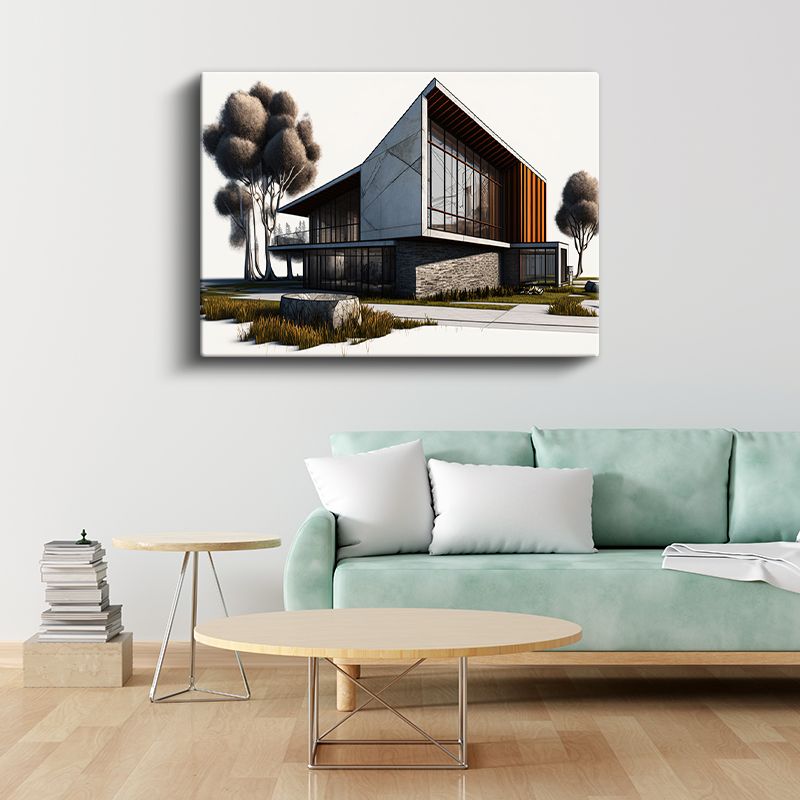 Mimar - Minimalist Ev Tasarımı Kanvas Tablo