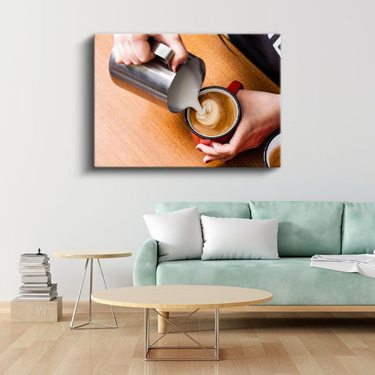 Barista - İleri Seviye Latte Art Teknikleri Kanvas Tablo