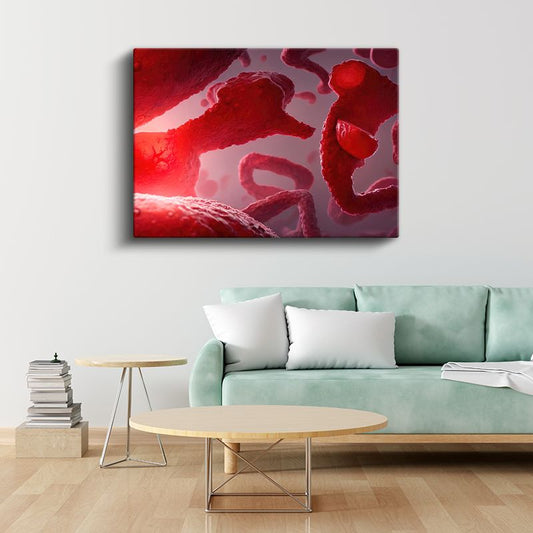 Mikrobiyolog - Kan Damarları Araştırması Kanvas Tablo