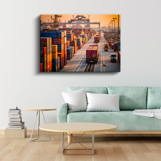 Lojistik Uzmanı - Konteyner Limanı Operasyonları Kanvas Tablo