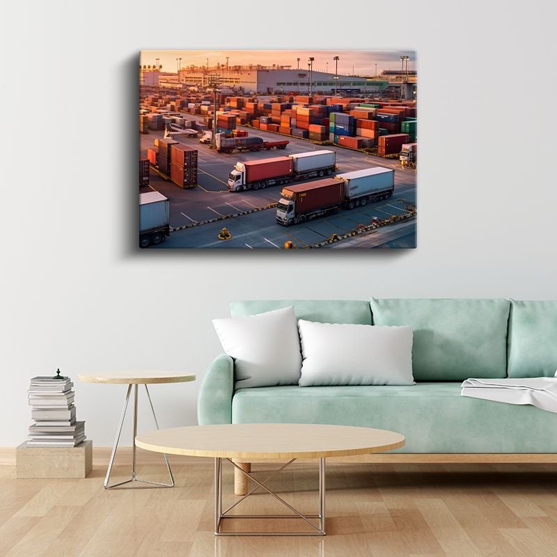 Tır Şoförü - Liman Yük Taşımacılığı Kanvas Tablo