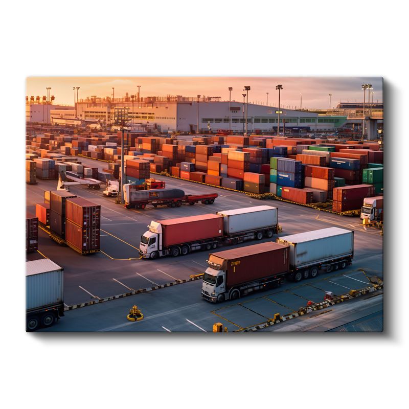 Tır Şoförü - Liman Yük Taşımacılığı Kanvas Tablo