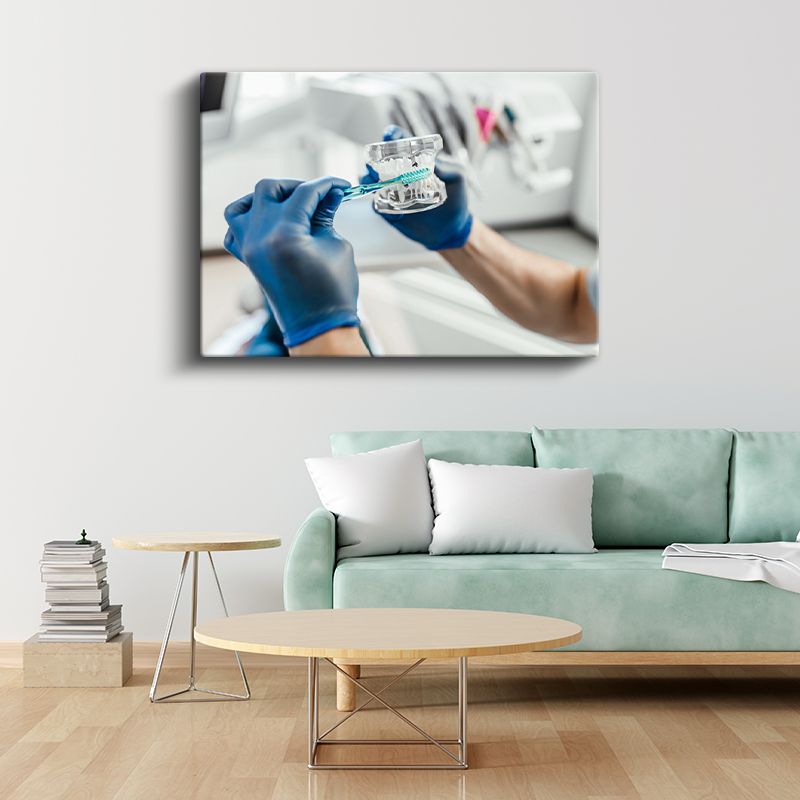 Ağız Sağlığı Uzmanı - Diş Bakım Demonstrasyonu Kanvas Tablo