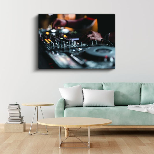 DJ - Profesyonel Mikser Performansı Kanvas Tablo