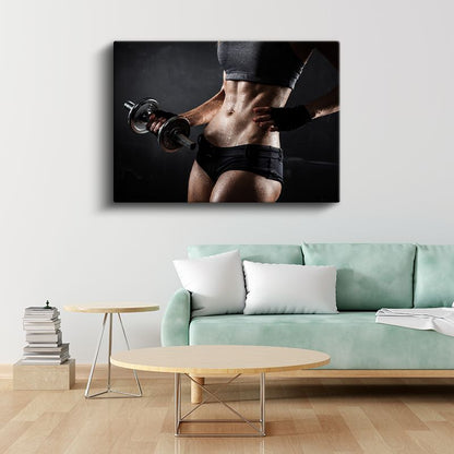 Fitness Eğitmeni - Güç ve Disiplin Kanvas Tablo