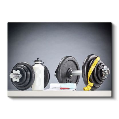 Spor Danışmanı - Fitness Ekipmanları Kanvas Tablo