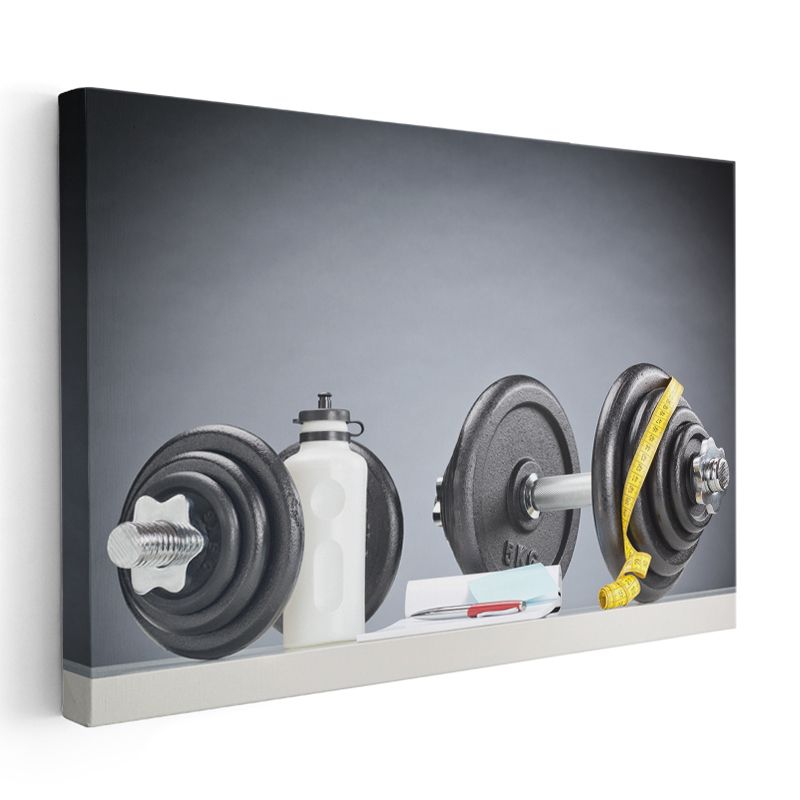 Spor Danışmanı - Fitness Ekipmanları Kanvas Tablo