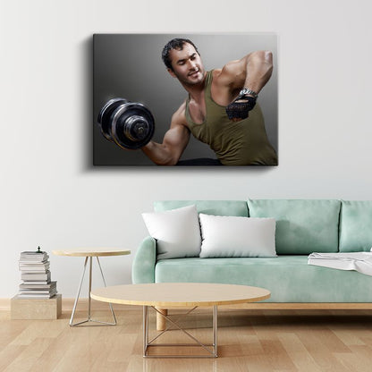 Vücut Geliştirme Antrenörü - Kas Gelişimi Kanvas Tablo