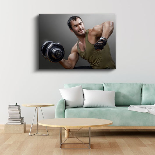 Vücut Geliştirme Antrenörü - Kas Gelişimi Kanvas Tablo