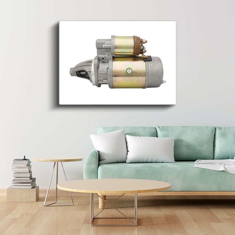 Motor Teknisyeni - Marş Motoru Detayı Kanvas Tablo