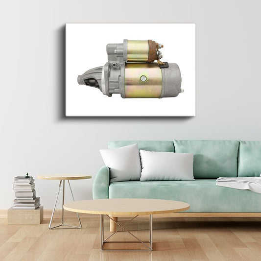 Motor Teknisyeni - Marş Motoru Detayı Kanvas Tablo