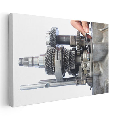 Otomotiv Tamircisi - Şanzıman Montaj Tekniği Kanvas Tablo