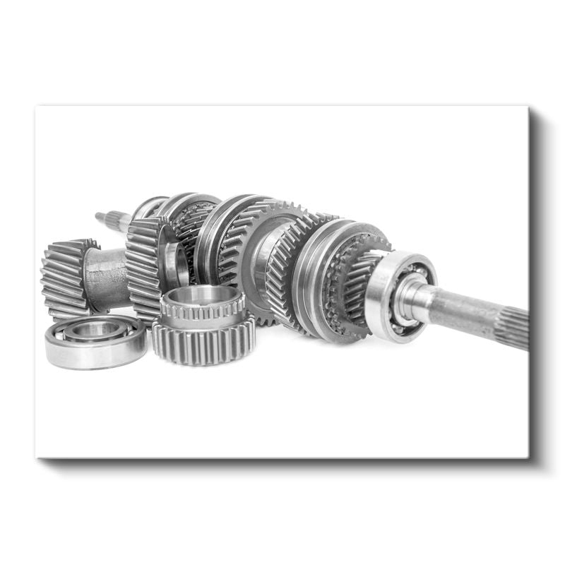 Otomotiv Mekaniği - Transmisyon Sistemi Parçaları Kanvas Tablo