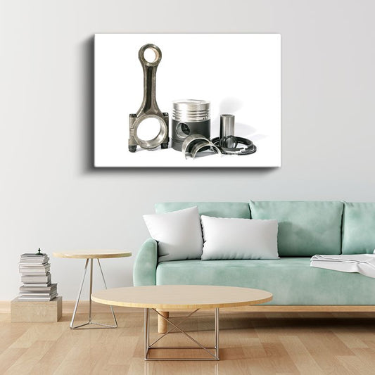 Motor Teknisyeni - Piston ve Biyel Kolu Sistemi Kanvas Tablo