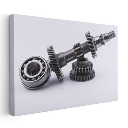 Otomotiv Mühendisi - Şanzıman Mili ve Dişlileri Kanvas Tablo