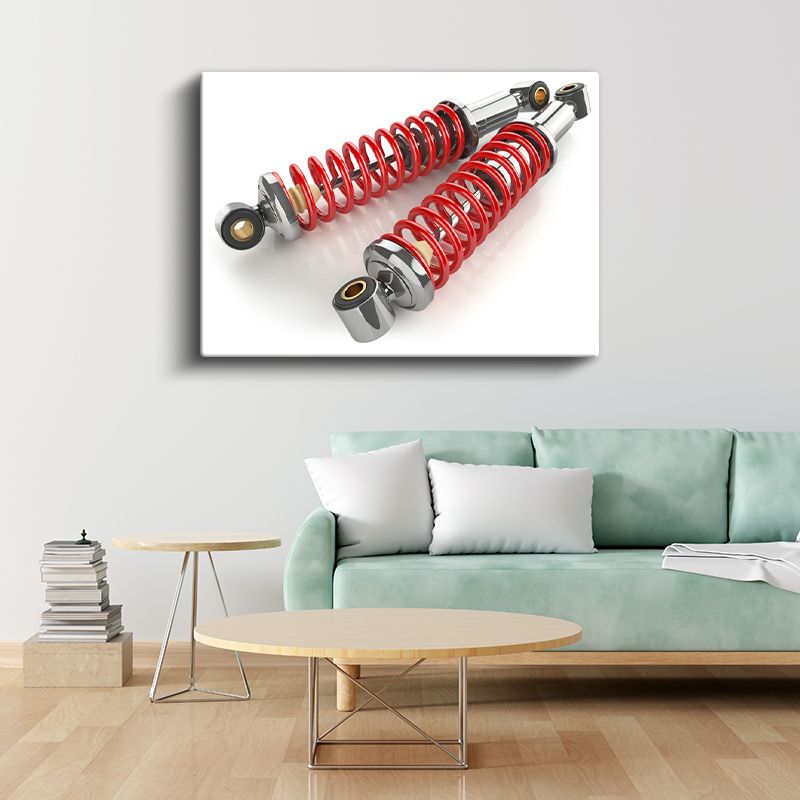 Süspansiyon Uzmanı - Kırmızı Amortisör Sistemi Kanvas Tablo