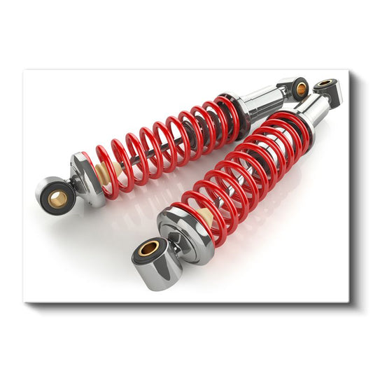 Süspansiyon Uzmanı - Kırmızı Amortisör Sistemi Kanvas Tablo