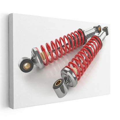 Süspansiyon Uzmanı - Kırmızı Amortisör Sistemi Kanvas Tablo