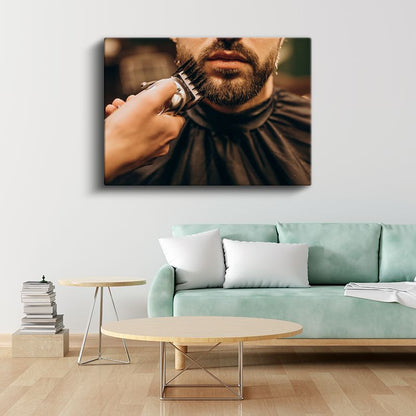 Berber - Sakal Tıraşı Sanatı Kanvas Tablo