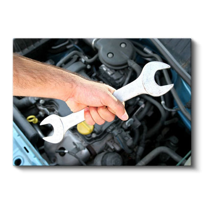 Oto Tamircisi - Motor Bakım Ustası Kanvas Tablo