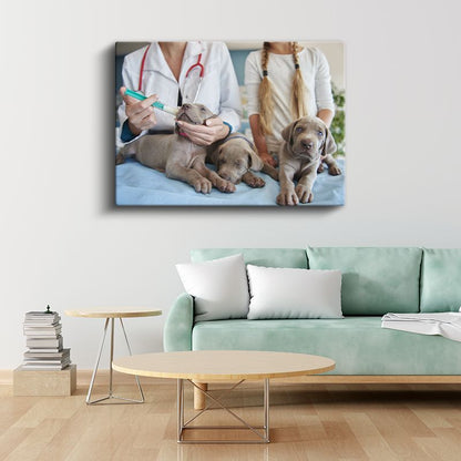 Veteriner Hekim - Yavru Dostlarımızın Sağlığı Kanvas Tablo
