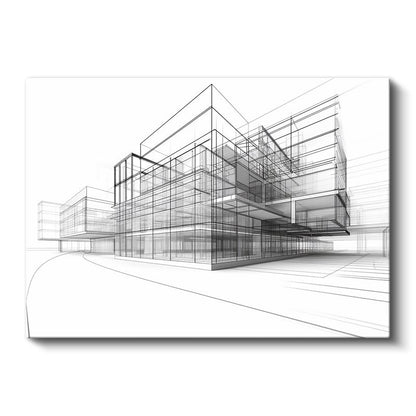 Mimar - Modern Tasarım Çizimleri Kanvas Tablo