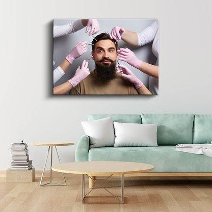 Estetisyen - Yüz Bakım Uygulamaları Kanvas Tablo