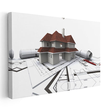 İnşaat Mühendisi - Yapı Projelendirme Süreci Kanvas Tablo