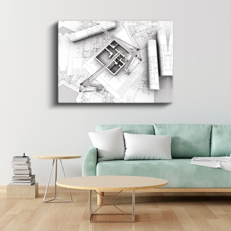 Teknik Çizer - Mimari Plan Detaylandırma Kanvas Tablo
