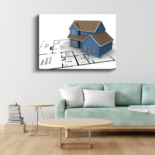 Emlak Geliştirici - Konut Projesi Planlama Kanvas Tablo