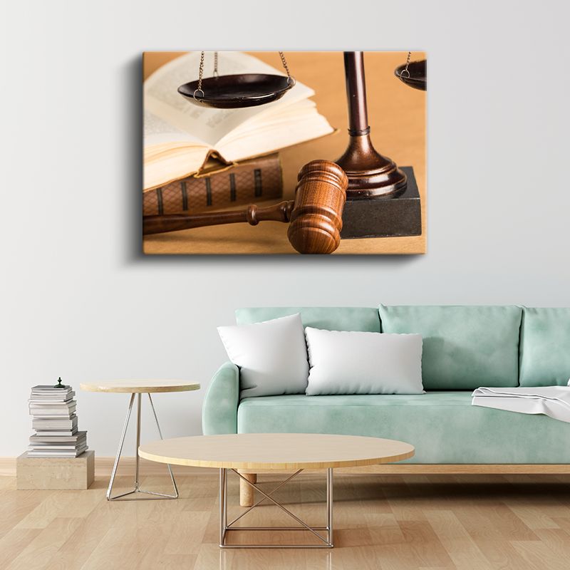 Avukat - Adalet Terazisi ve Hukuk Kitabı Kanvas Tablo