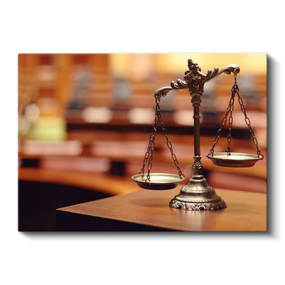 Avukat - Klasik Adalet Terazisi Kanvas Tablo