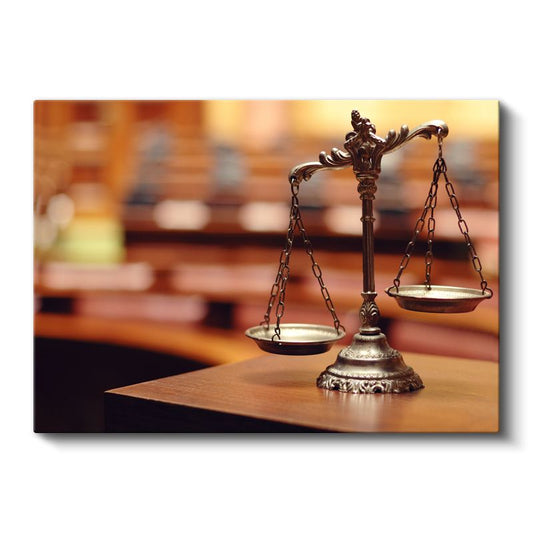 Avukat - Klasik Adalet Terazisi Kanvas Tablo