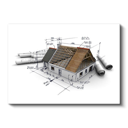 İnşaat Mühendisi - İleri Çatı Mühendisliği ve Tasarım Teknikleri Kanvas Tablo