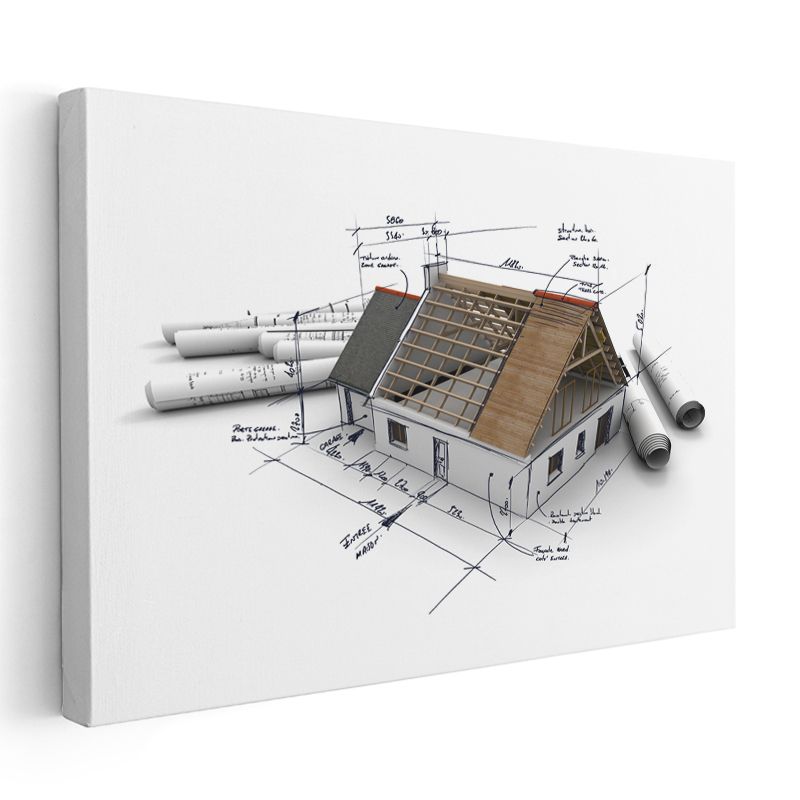 İnşaat Mühendisi - İleri Çatı Mühendisliği ve Tasarım Teknikleri Kanvas Tablo