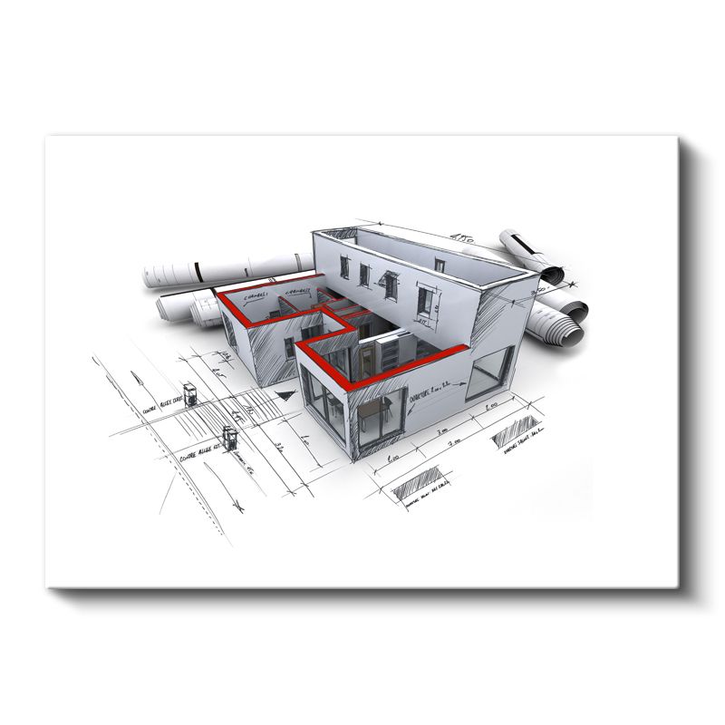 Mimar - Yenilikçi Yapı Tasarımı ve Mimari Detaylar Kanvas Tablo