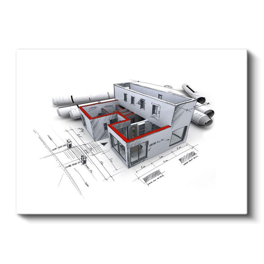 Mimar - Yenilikçi Yapı Tasarımı ve Mimari Detaylar Kanvas Tablo