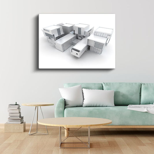 Mimar - Modern Yapı Konsepti Kanvas Tablo