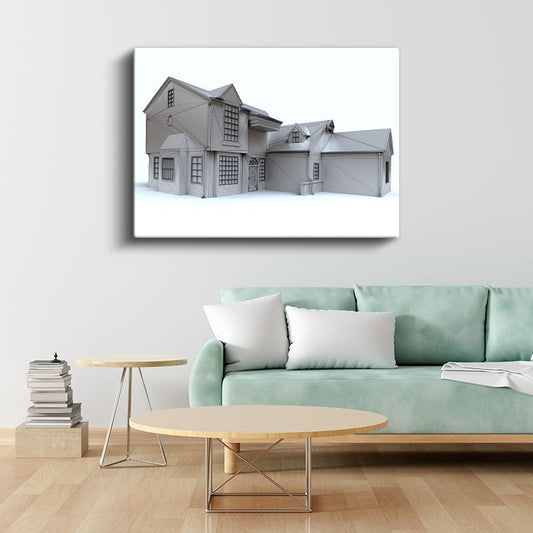 Mimar - Konut Dış Cephe Tasarımı Kanvas Tablo