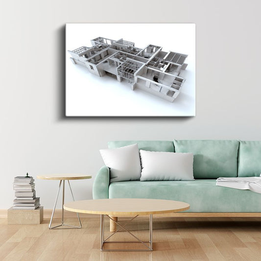 İç Mimar - Mekan Planlama Süreci Kanvas Tablo