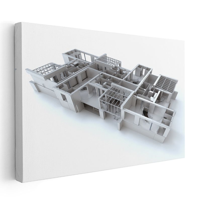 İç Mimar - Mekan Planlama Süreci Kanvas Tablo