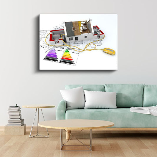 Mimar - Enerji Verimli Bina Tasarımı Kanvas Tablo
