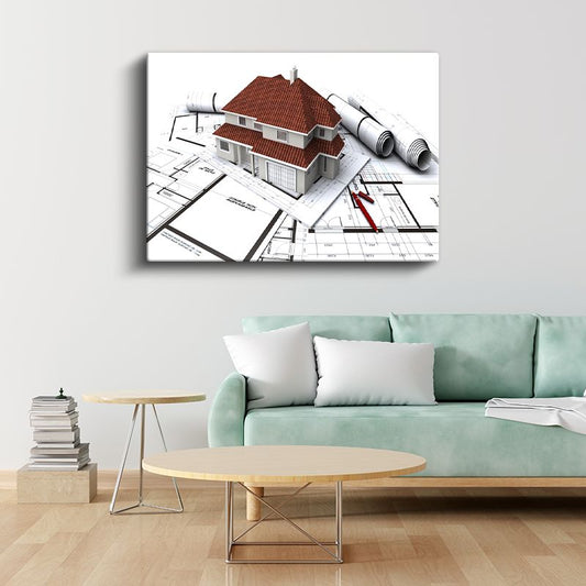 İnşaat Mühendisi - Yapı Projelendirme Süreci Kanvas Tablo