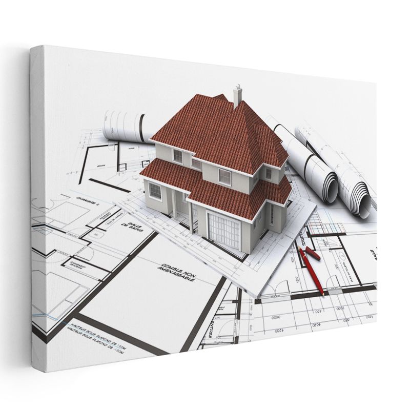 İnşaat Mühendisi - Yapı Projelendirme Süreci Kanvas Tablo